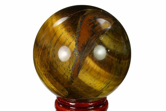 2 1 Polished Tiger S Eye Sphere For Sale 148907 Fossilera Com